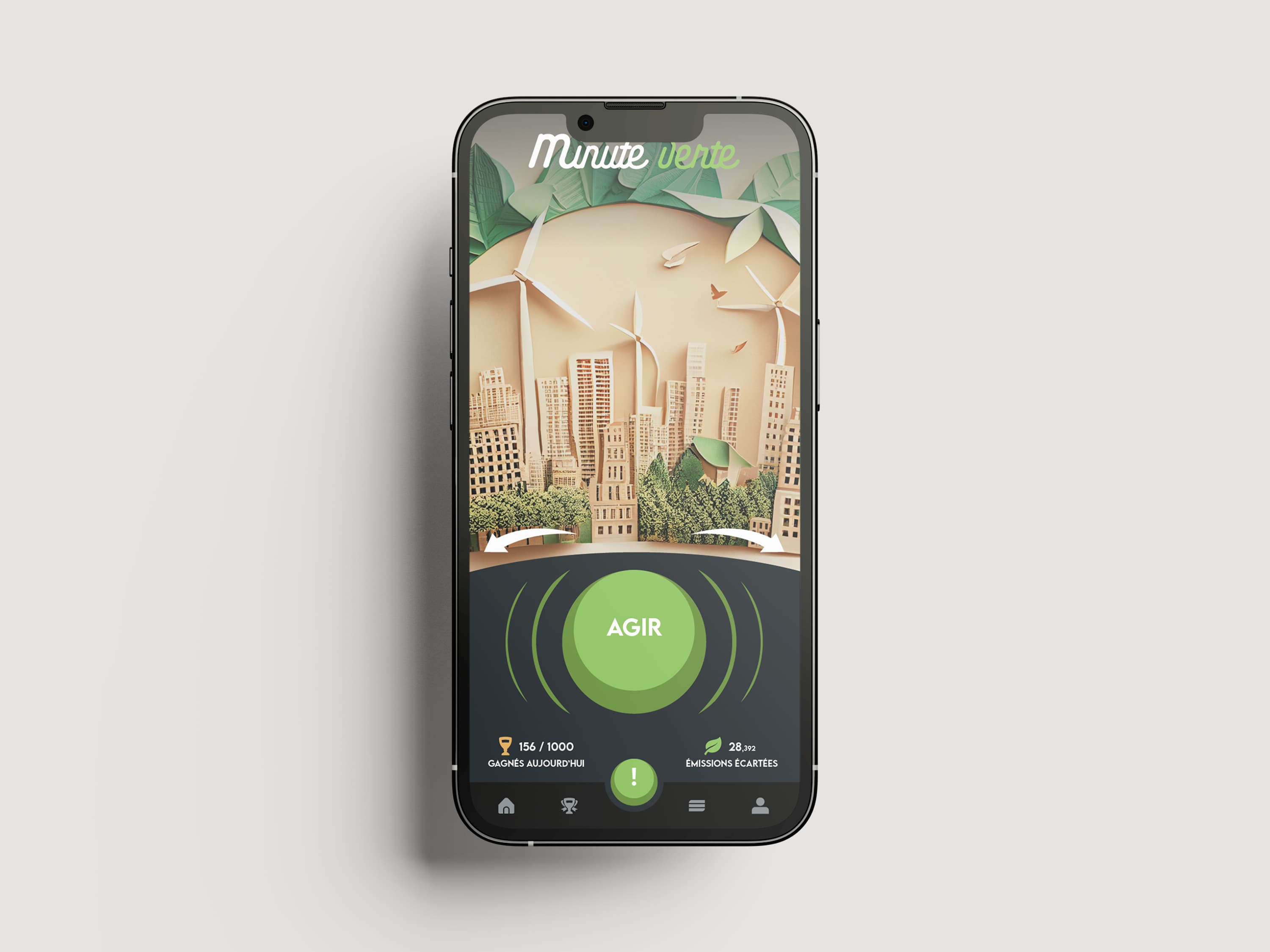 Minute-verte : mockup 1