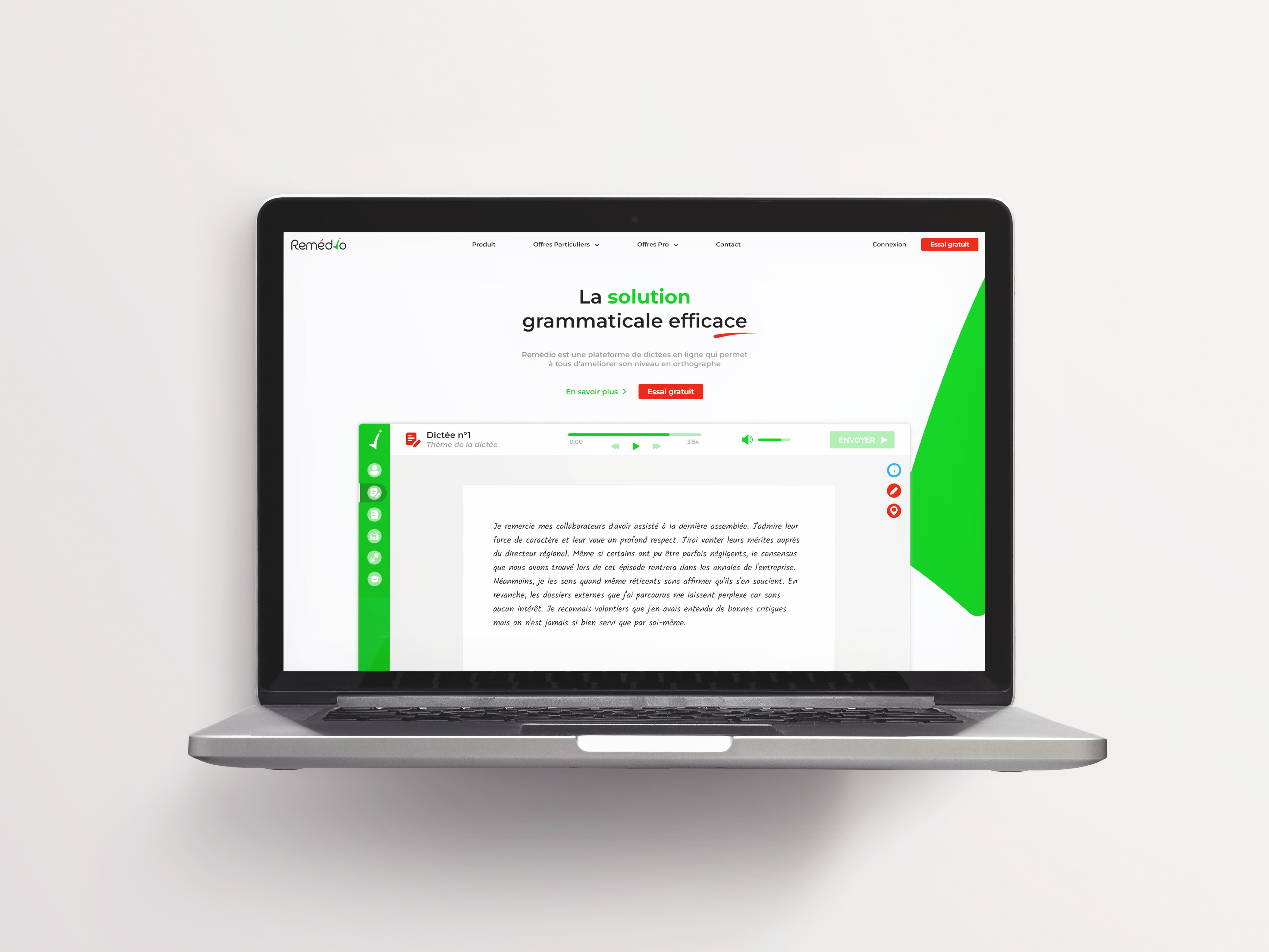 Application Remédio : mockup 1